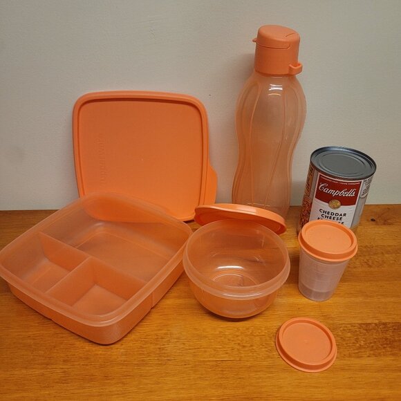 Tupperware School Lunch Set - Coral - Picture 2 of 2
